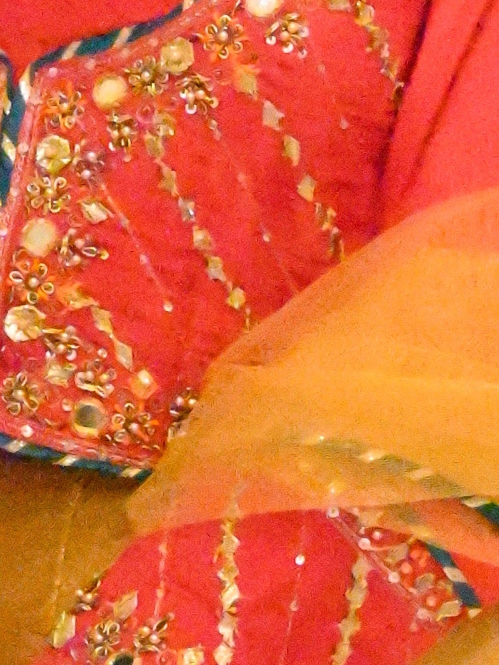Women’s Sparkle Red and Gold Costume Dress - Picture 4 of 6